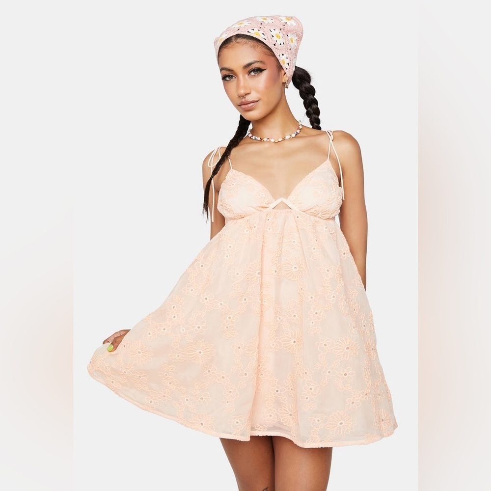 Orange Frances for Love & Lemons mini dress